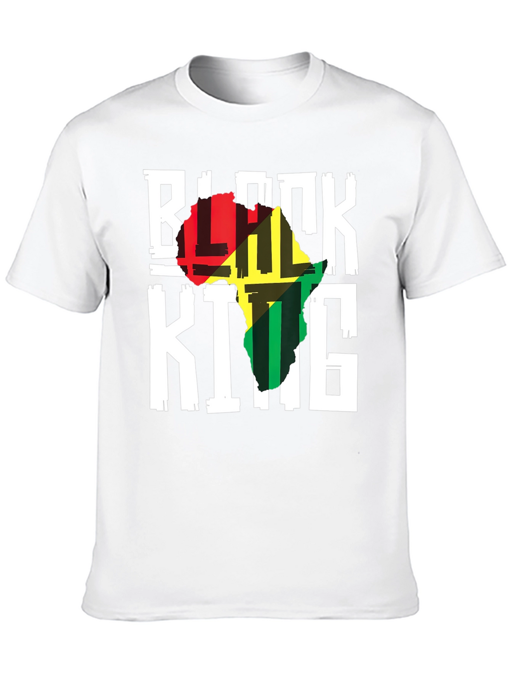 Black King Africa Map T-Shirt