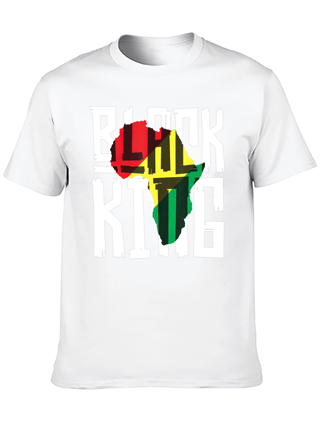 Black King Africa Map T-Shirt