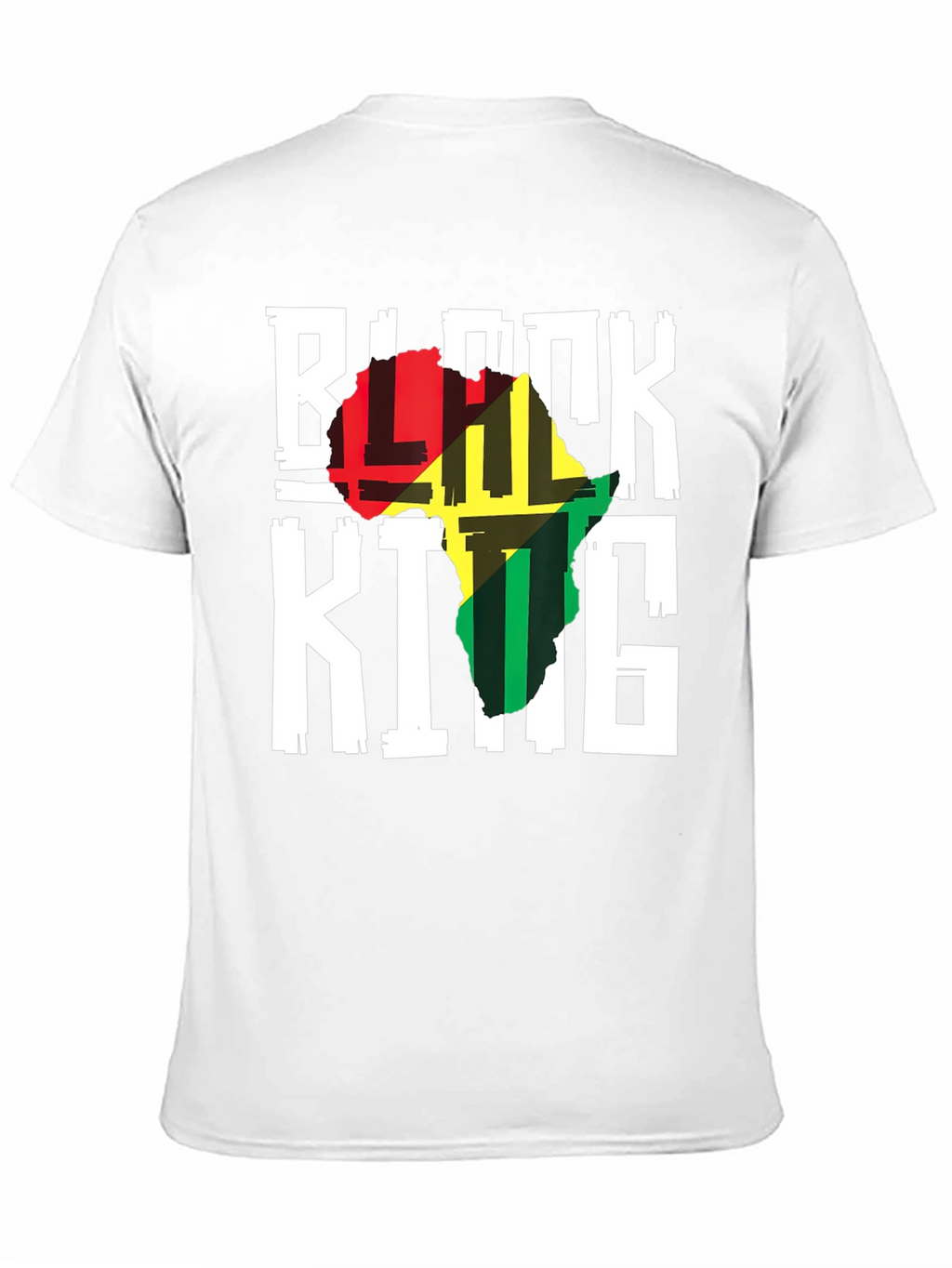 Black King Africa Map T-Shirt