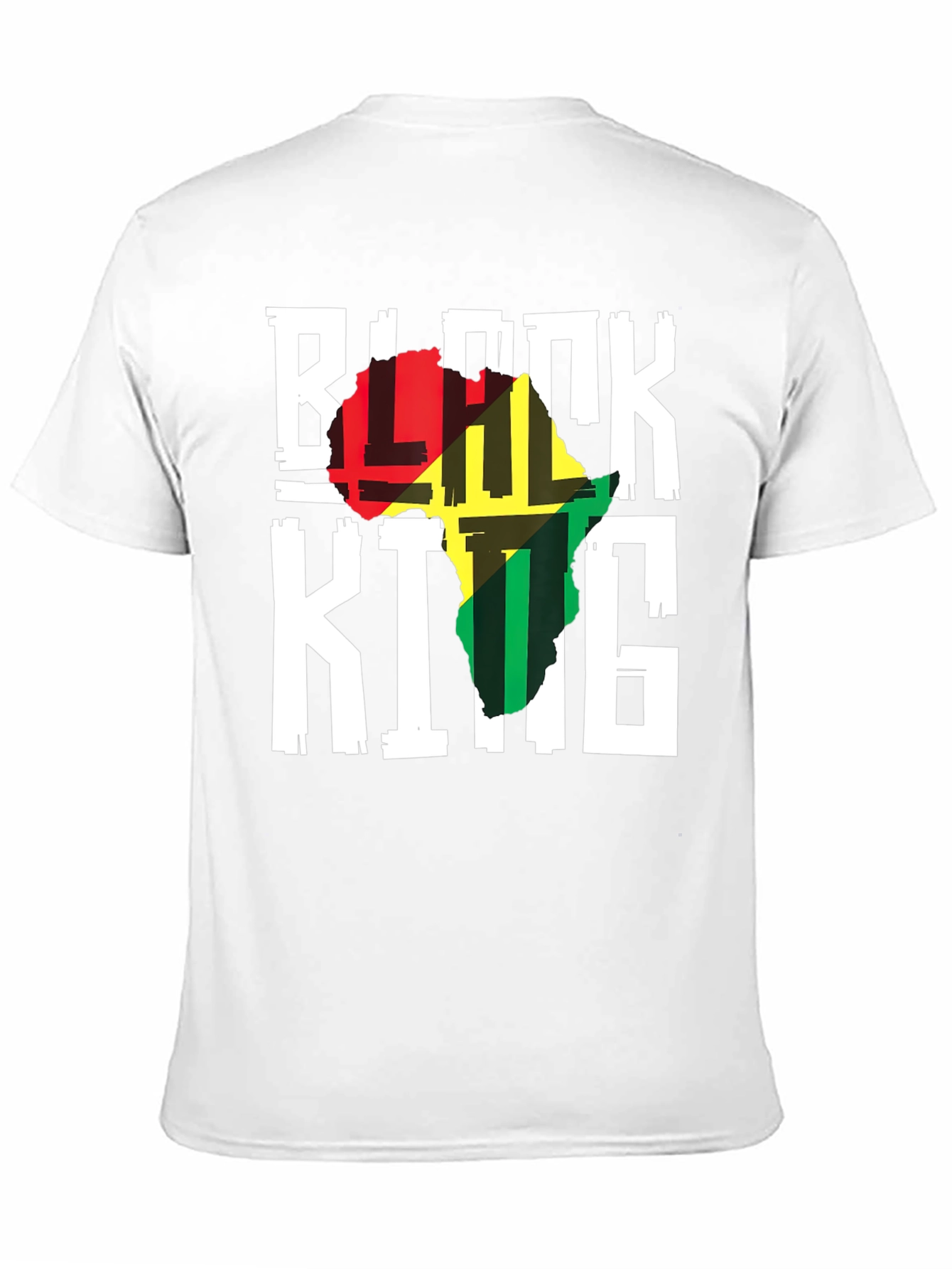 Black King Africa Map T-Shirt