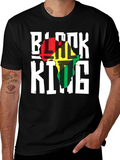 Black King Africa Map T-Shirt