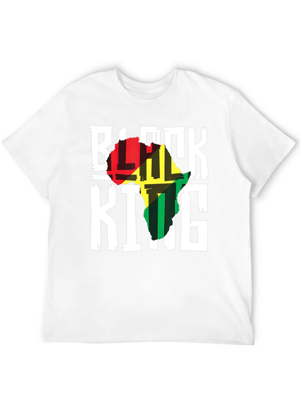 Black King Africa Map T-Shirt