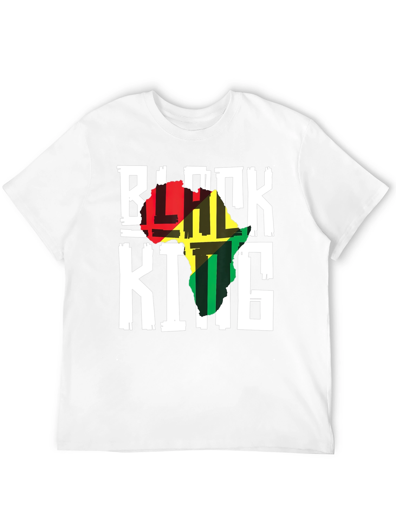 Black King Africa Map T-Shirt