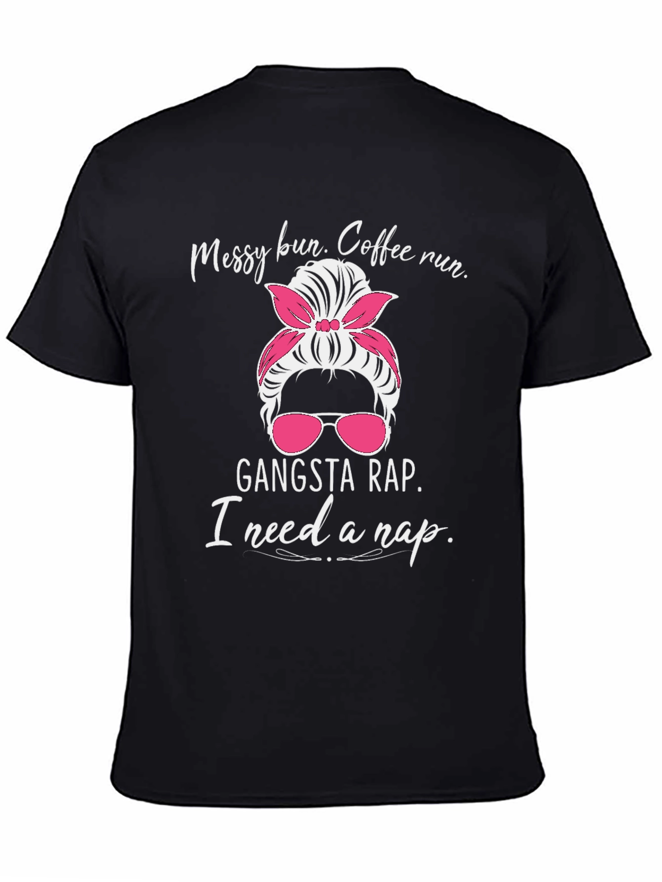 Messy Bun Coffee Run Graphic T-Shirt
