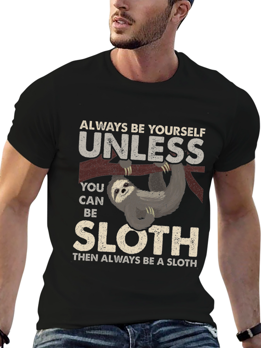 Sloth Graphic T-Shirt - Funny Animal Tee