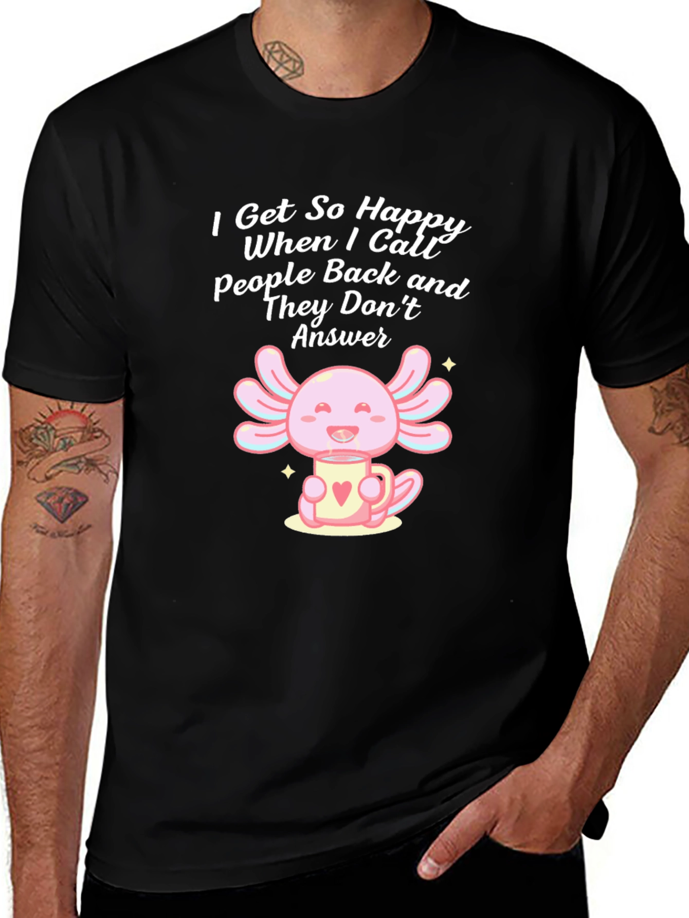 Axolotl Coffee Mug T-Shirt - Introvert Humor