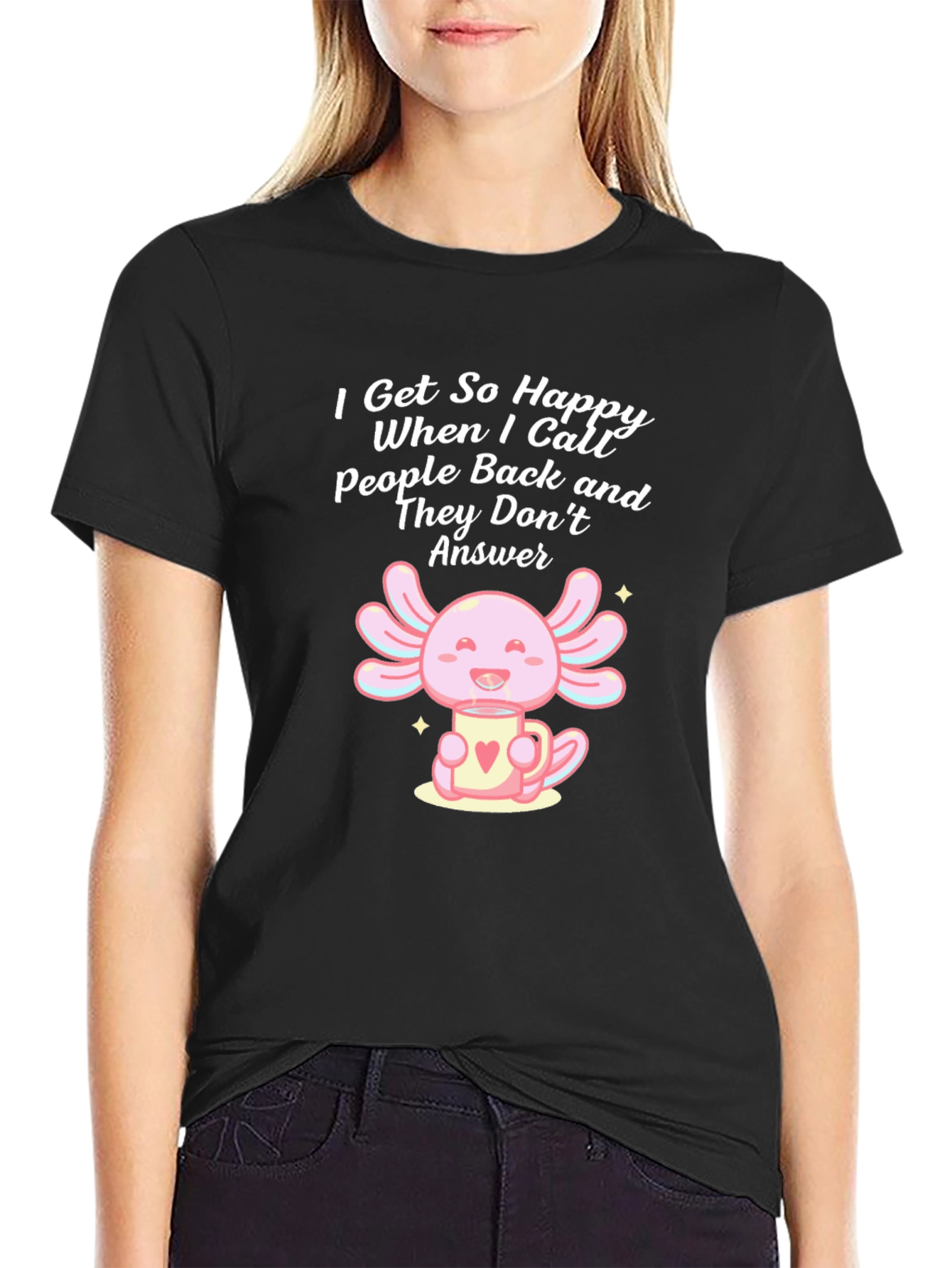 Axolotl Coffee Mug T-Shirt - Introvert Humor