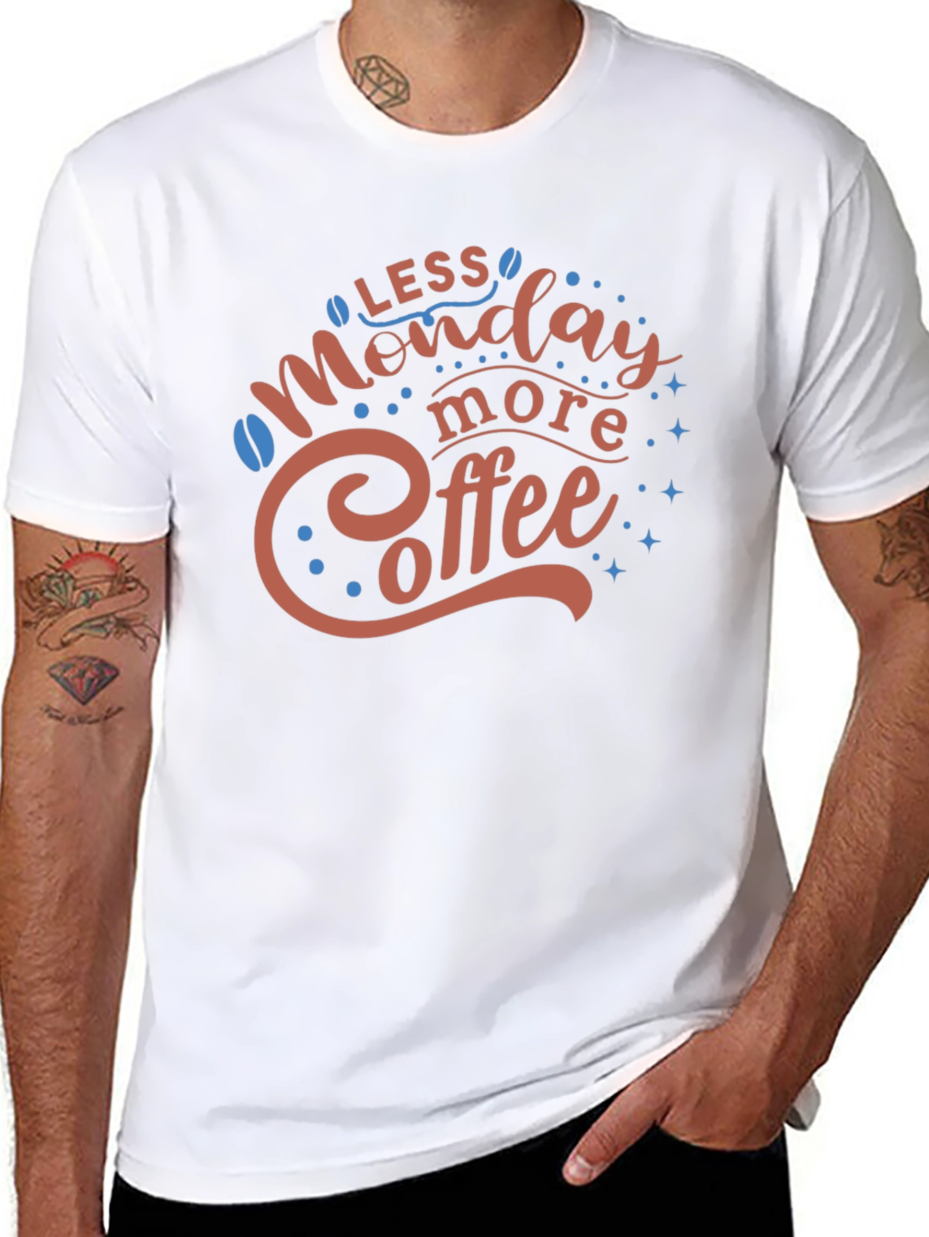 Less Monday More Coffee Graphic T-Shirt