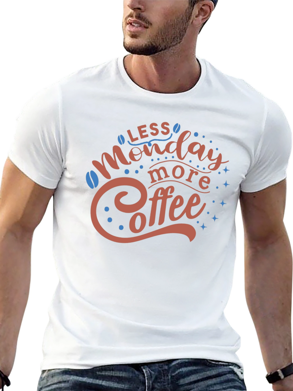 Less Monday More Coffee Graphic T-Shirt