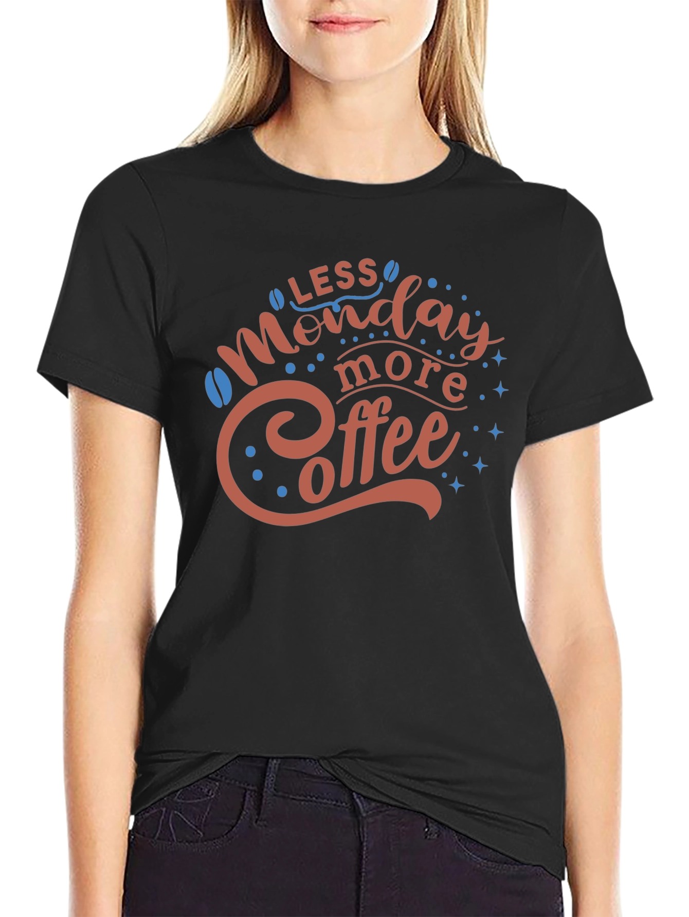 Less Monday More Coffee Graphic T-Shirt