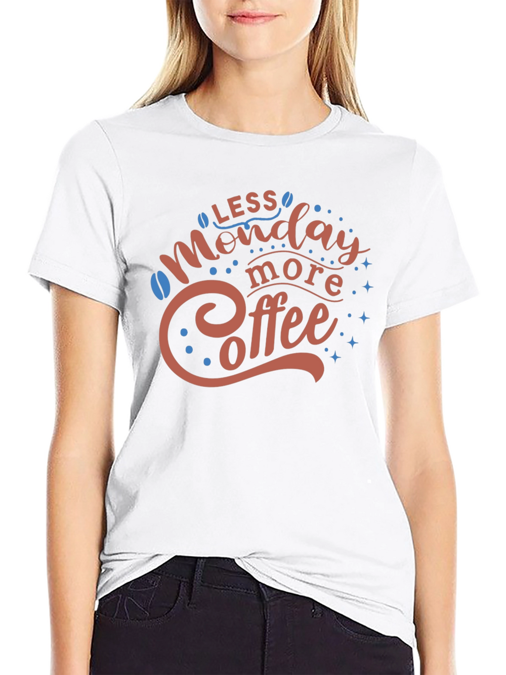 Less Monday More Coffee Graphic T-Shirt