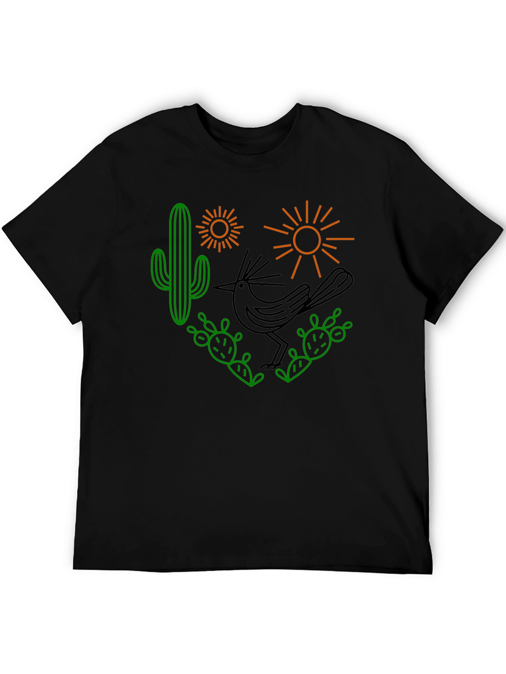Desert Graphic Tee - Roadrunner Cactus Sun Shirt