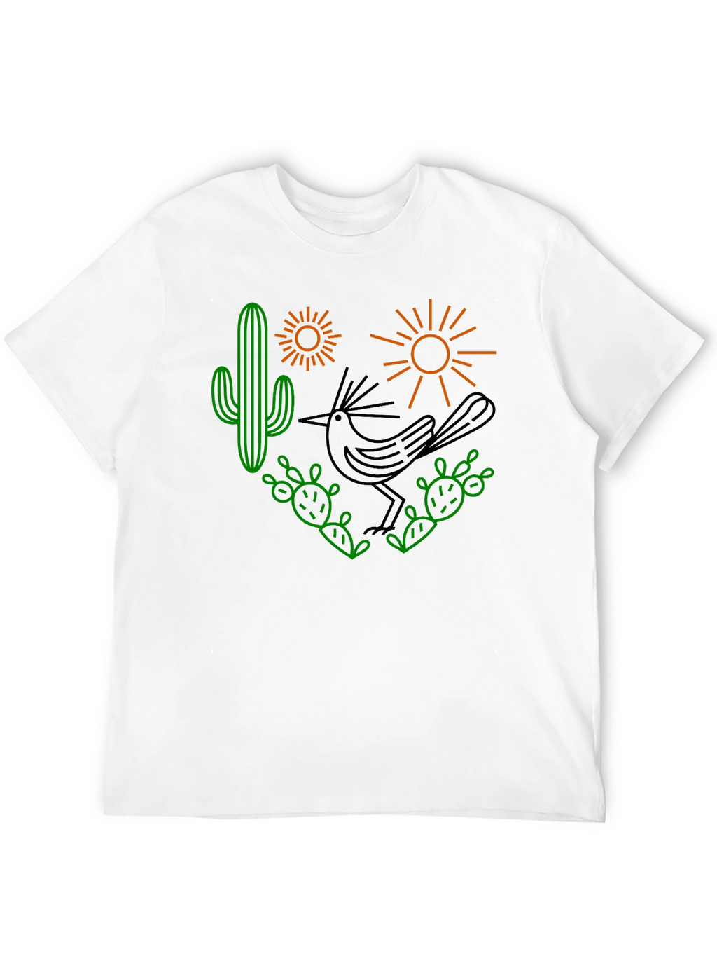 Desert Graphic Tee - Roadrunner Cactus Sun Shirt