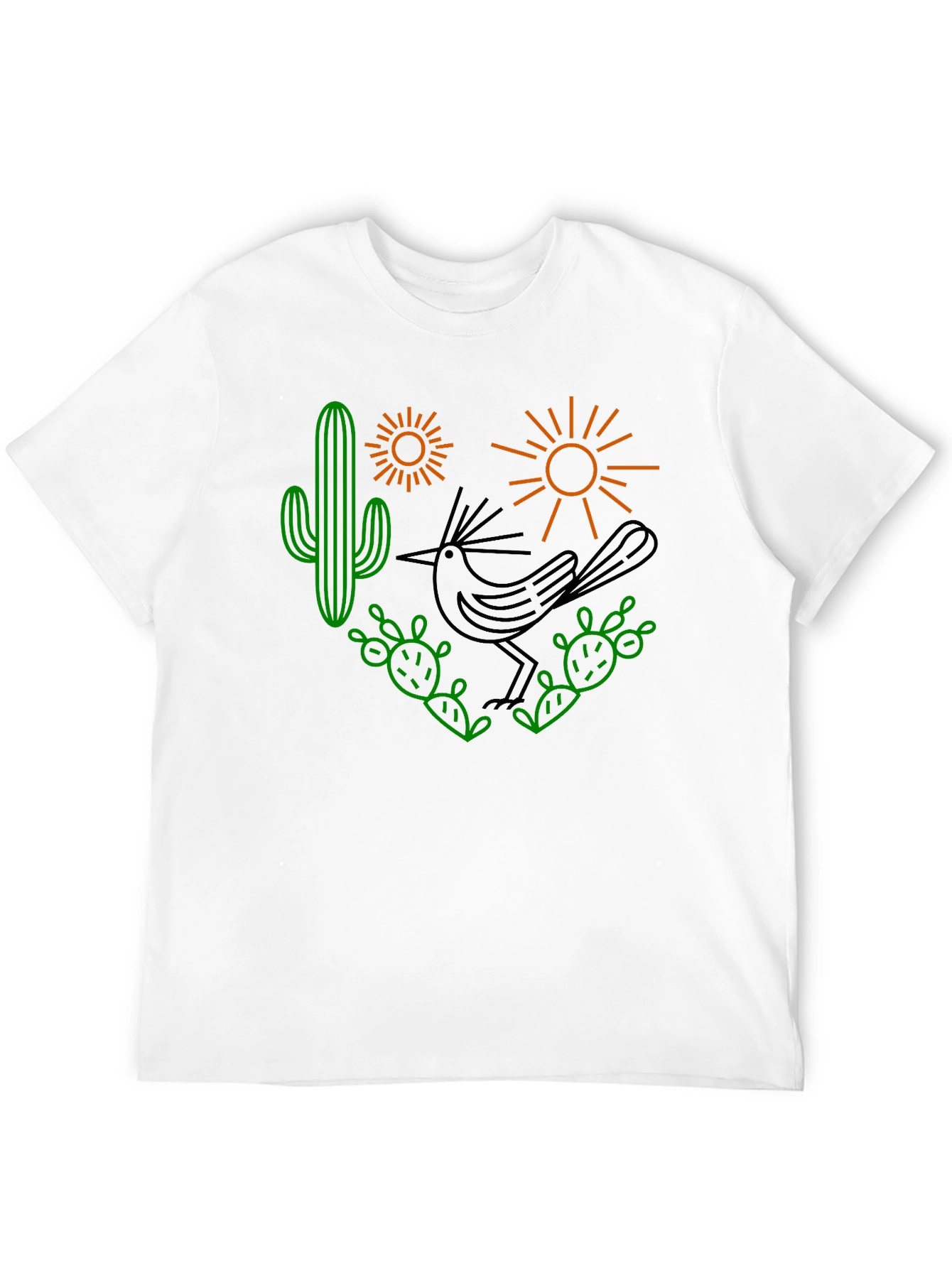 Desert Graphic Tee - Roadrunner Cactus Sun Shirt