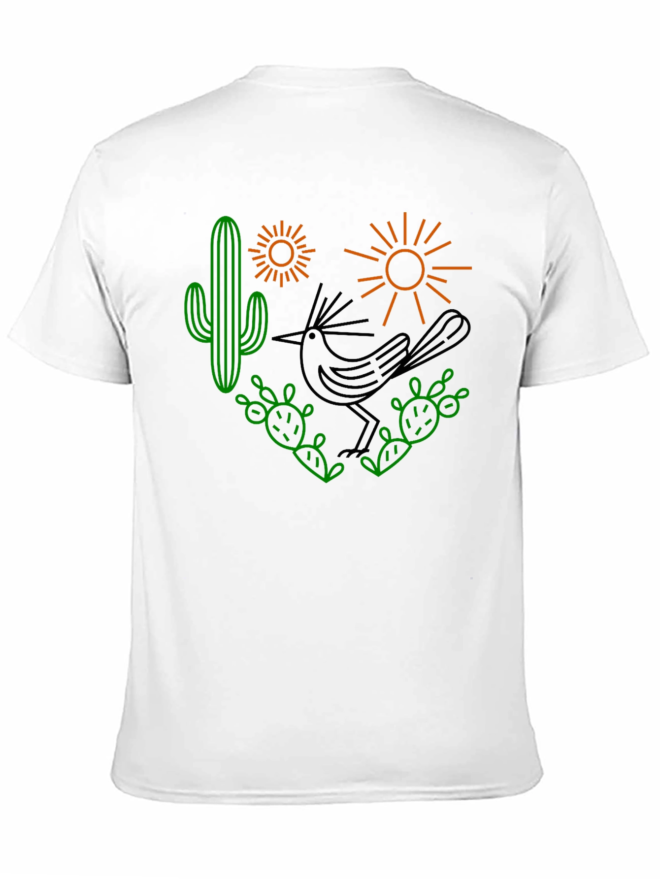 Desert Graphic Tee - Roadrunner Cactus Sun Shirt