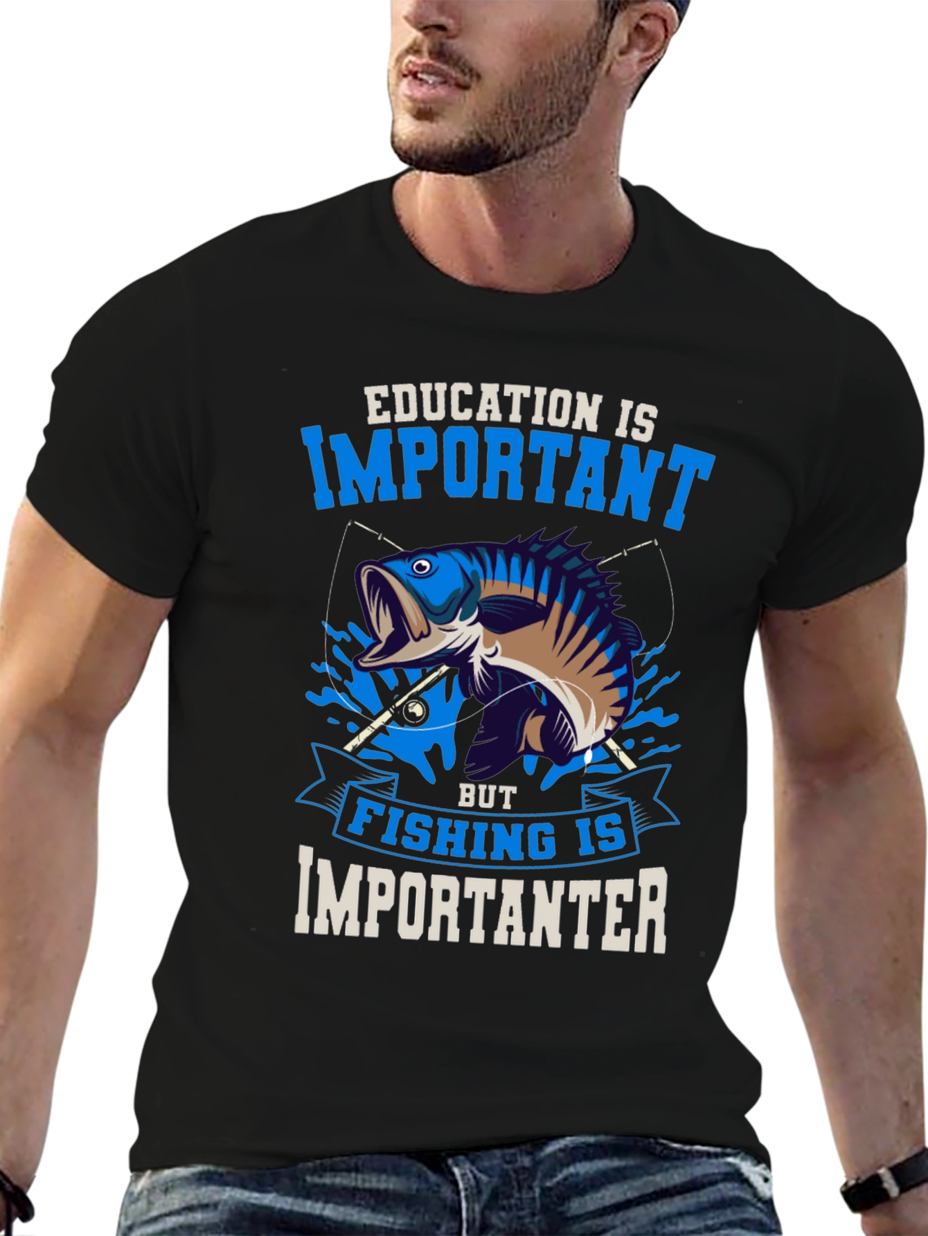 Fishing is Importanter Graphic Tee