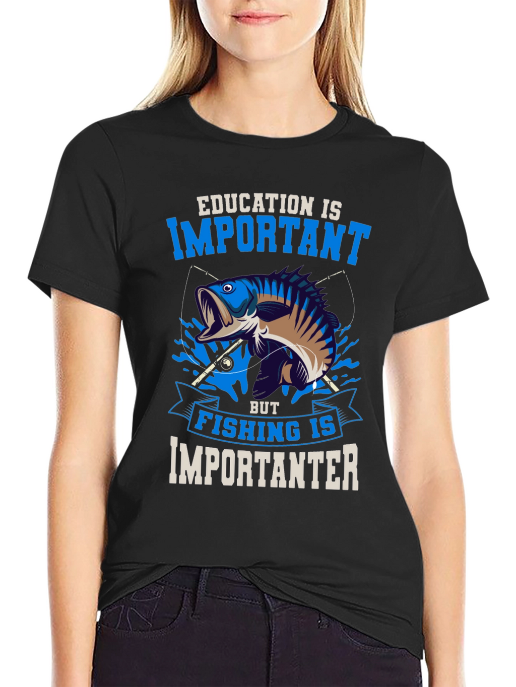 Fishing is Importanter Graphic Tee