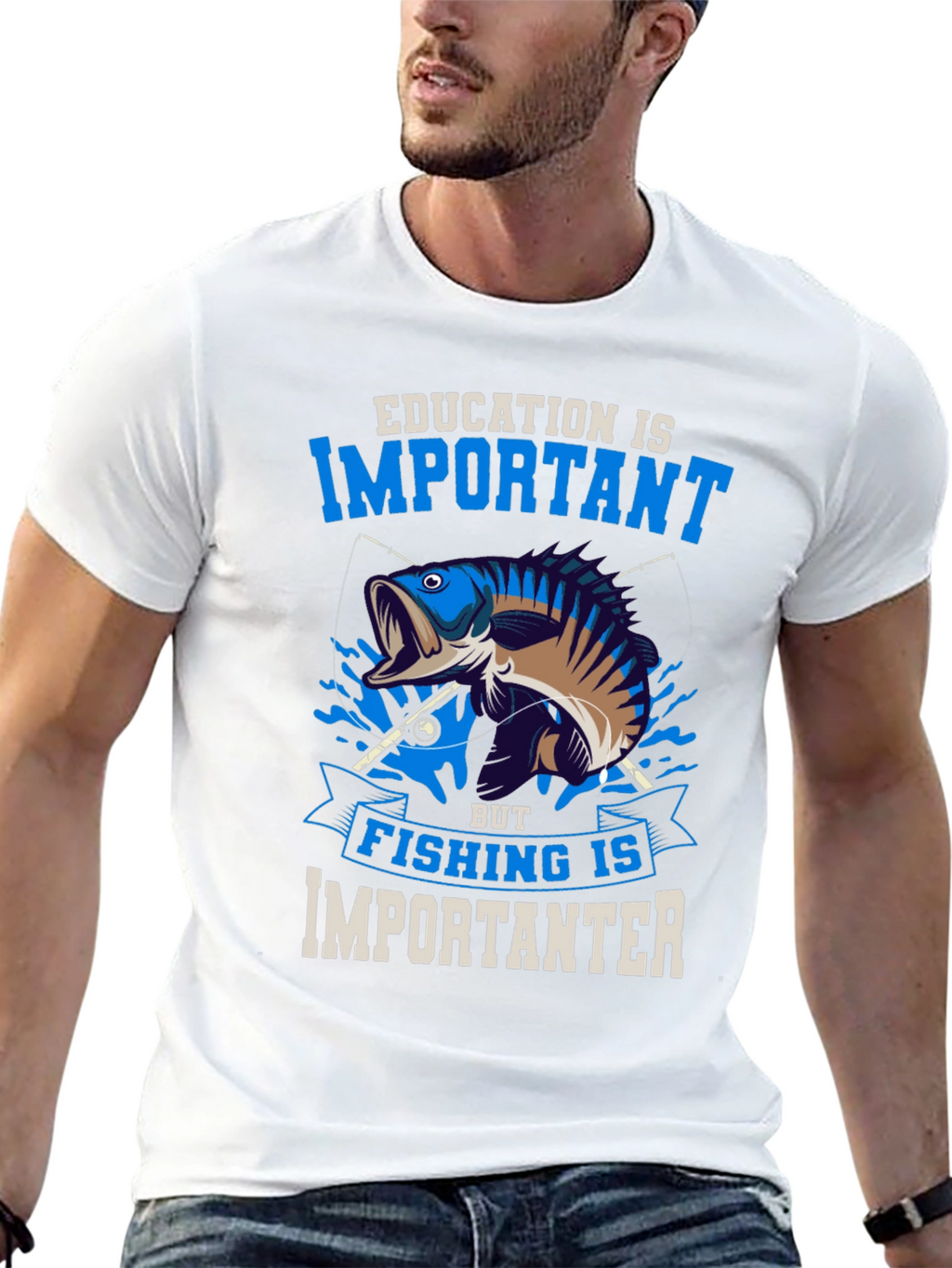 Fishing is Importanter Graphic Tee