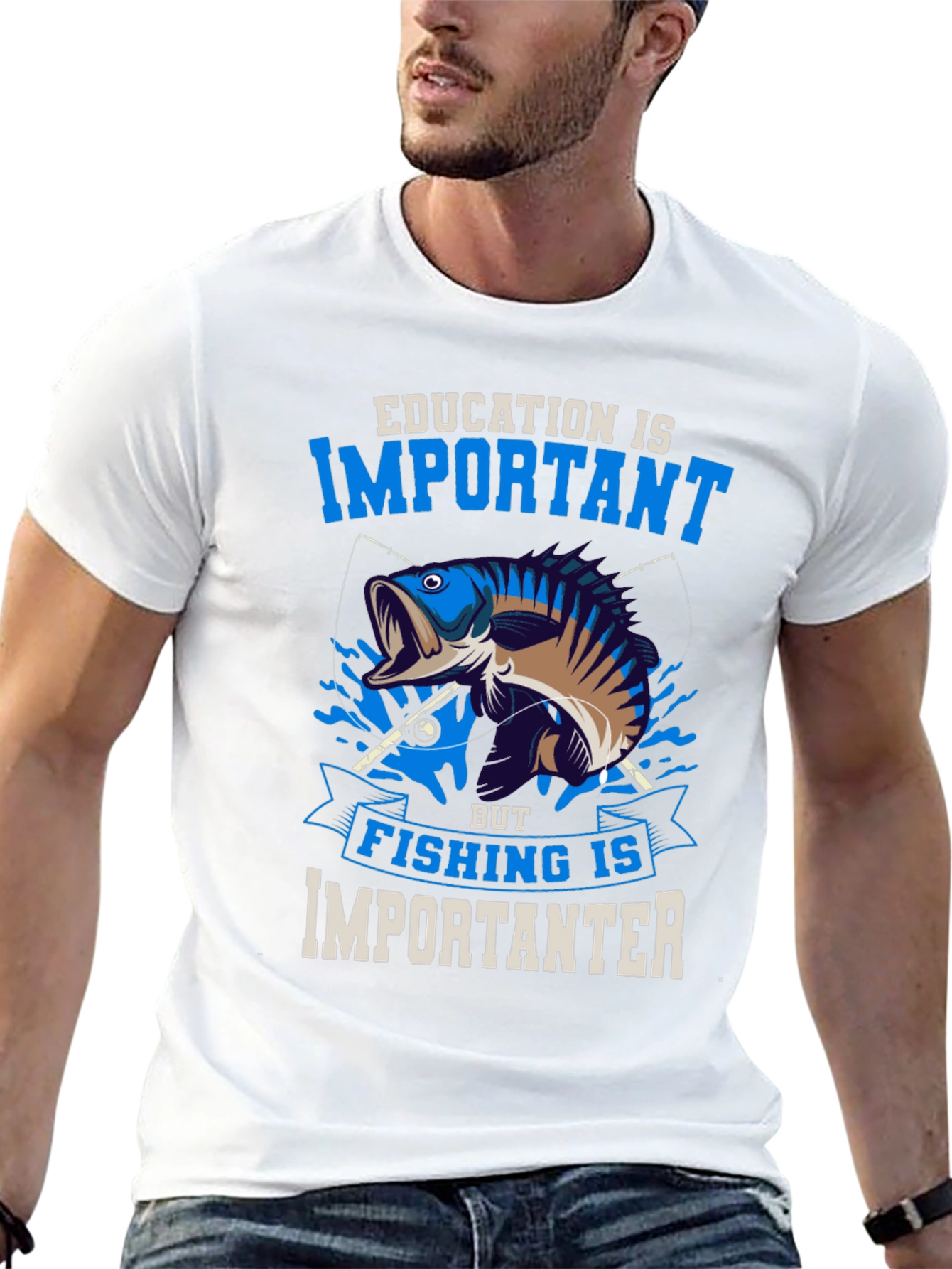 Fishing is Importanter Graphic Tee