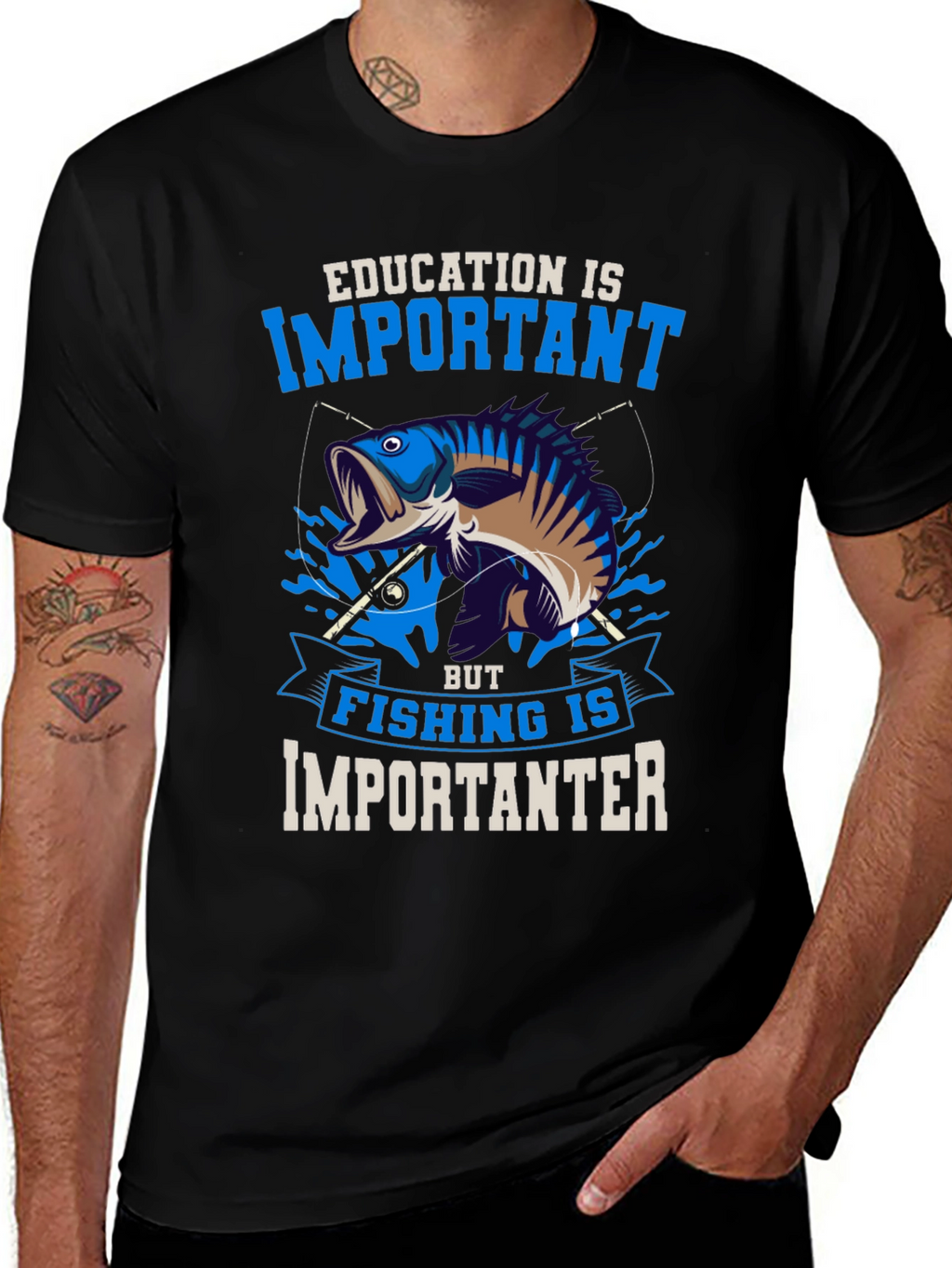 Fishing is Importanter Graphic Tee