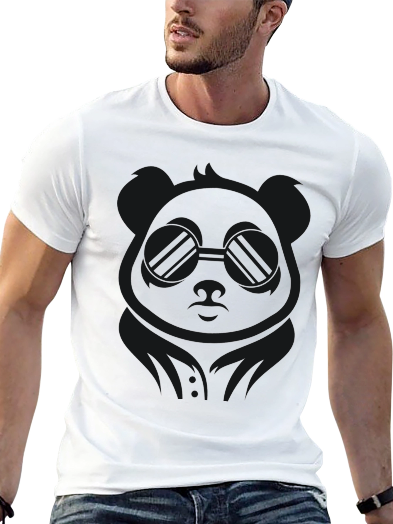 Cool Panda Graphic Tee - Stylish Black T-Shirt