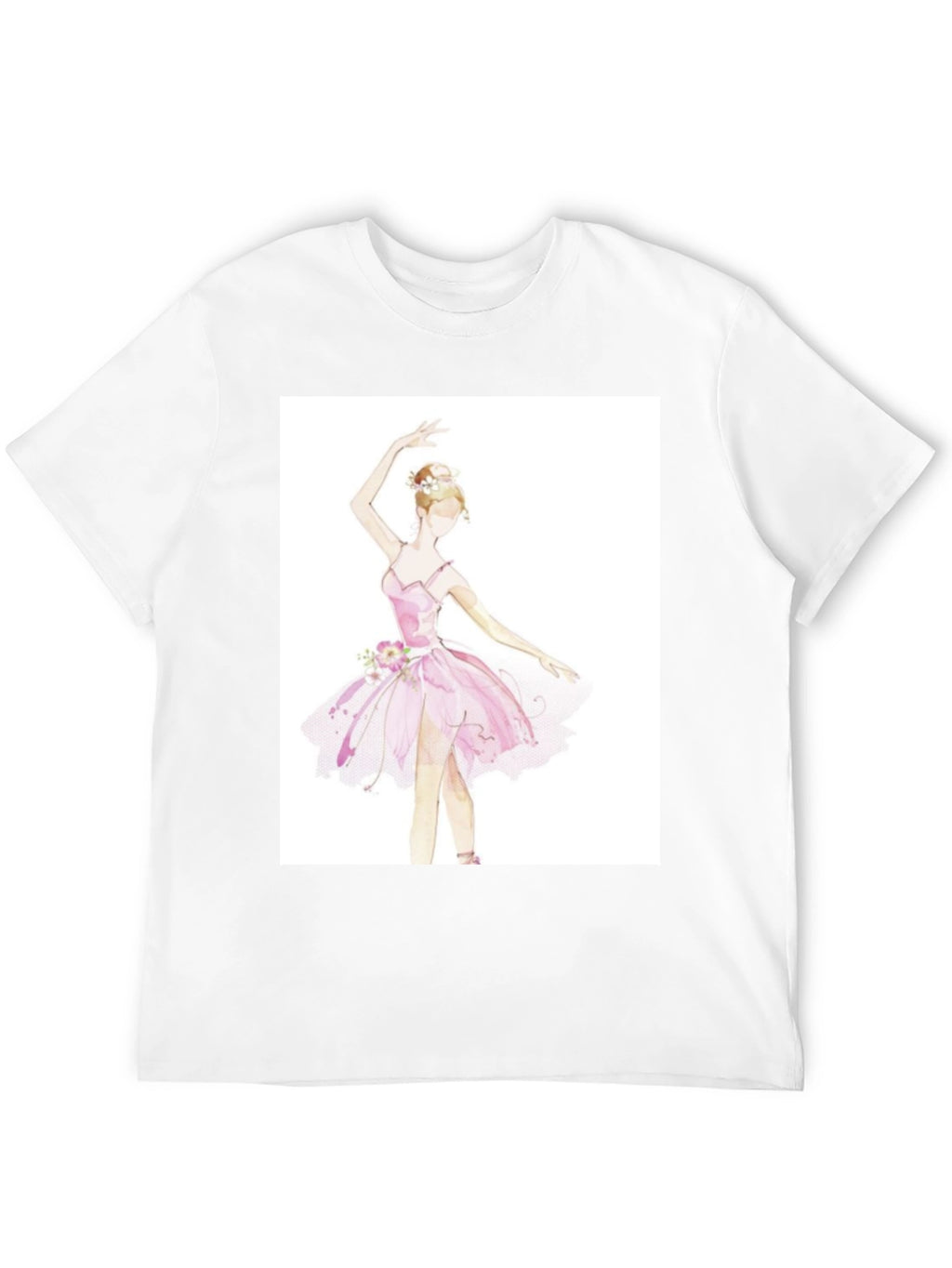 Ballerina Graphic Tee - Black Cotton T-Shirt