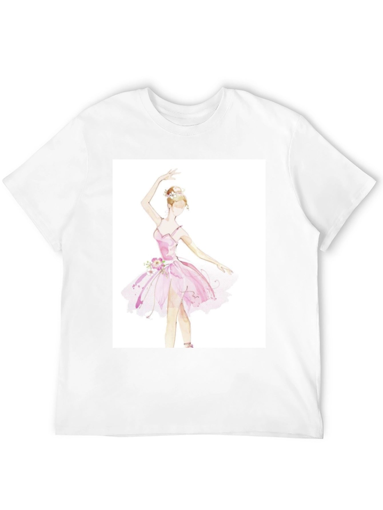 Ballerina Graphic Tee - Black Cotton T-Shirt
