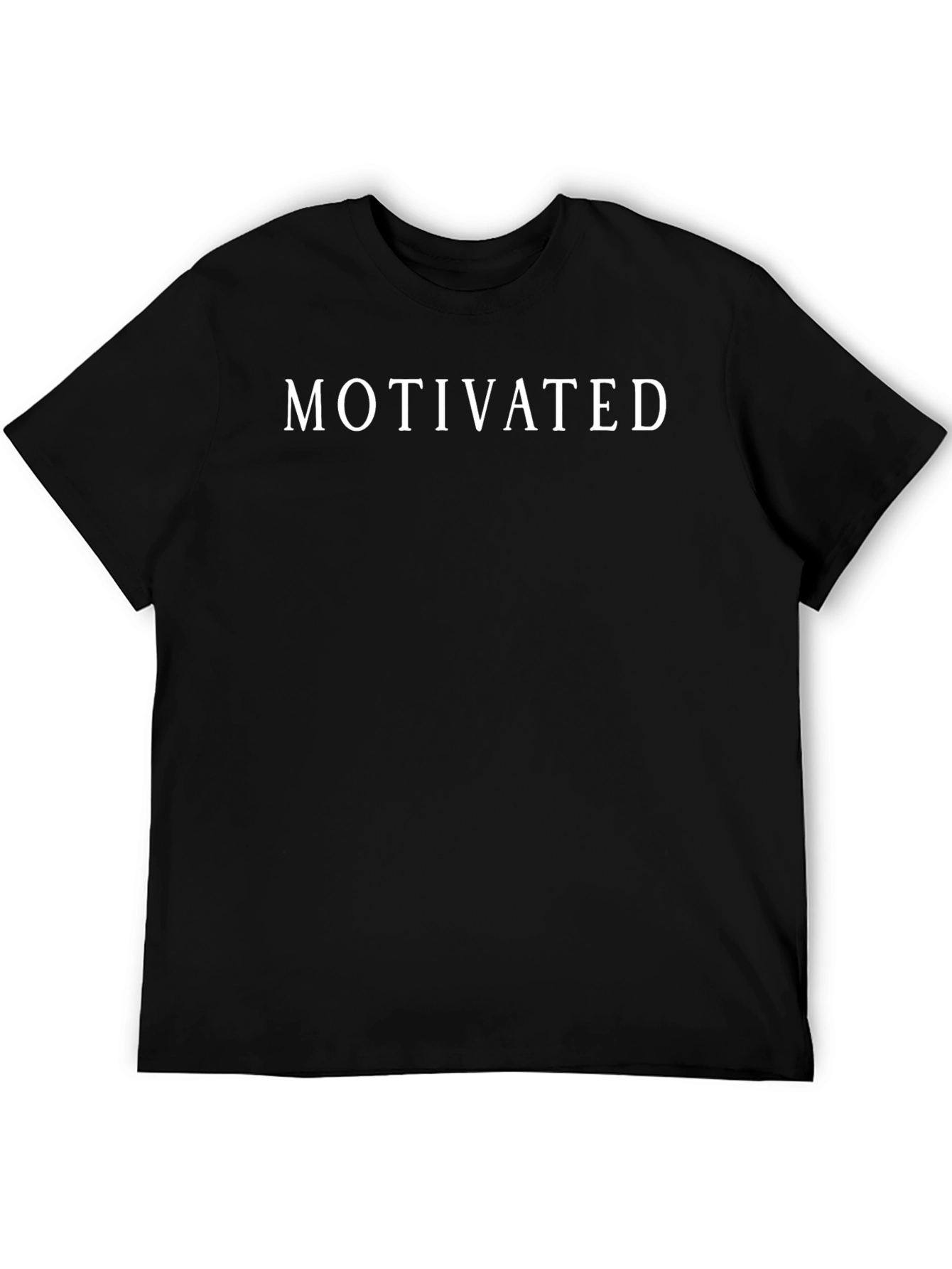 Motivated Black Graphic Tee - Casual Short Sleeve Shirt