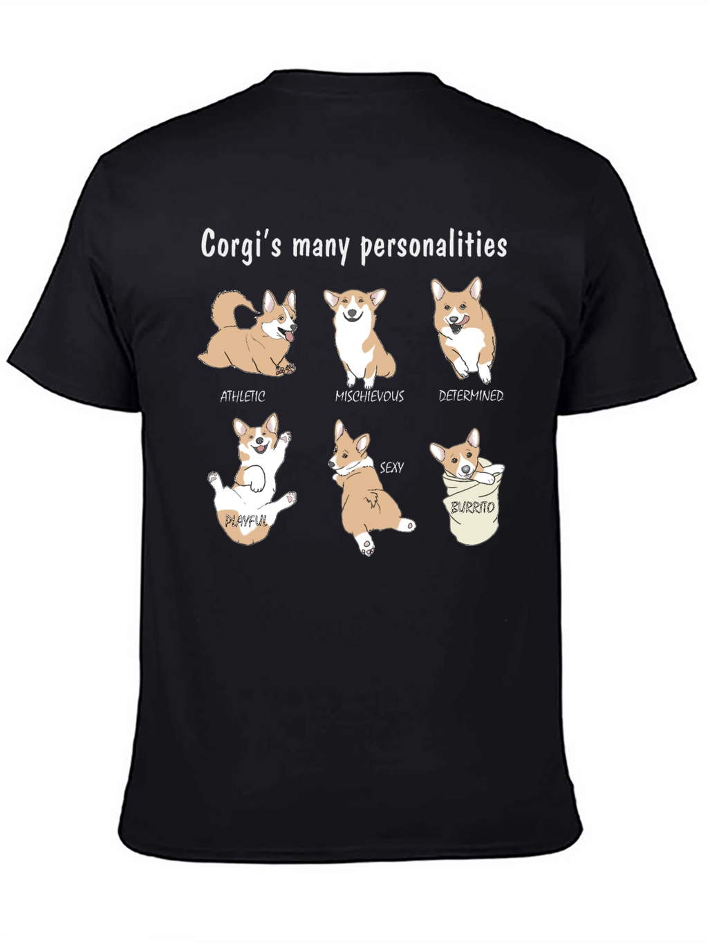 Corgi Personalities Graphic Tee