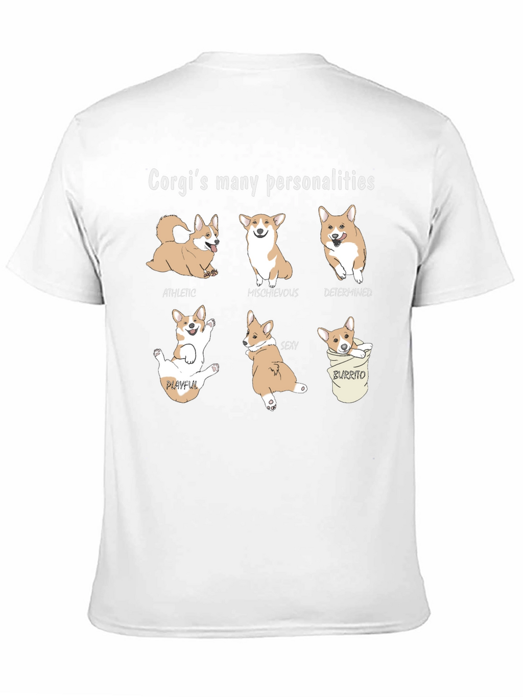 Corgi Personalities Graphic Tee