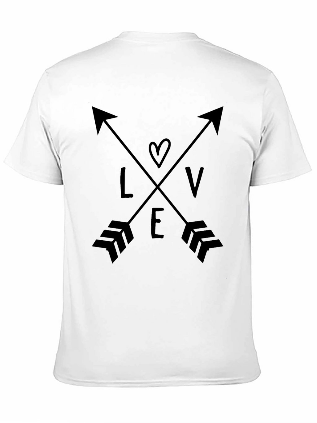 Love Arrow Graphic Black T-Shirt