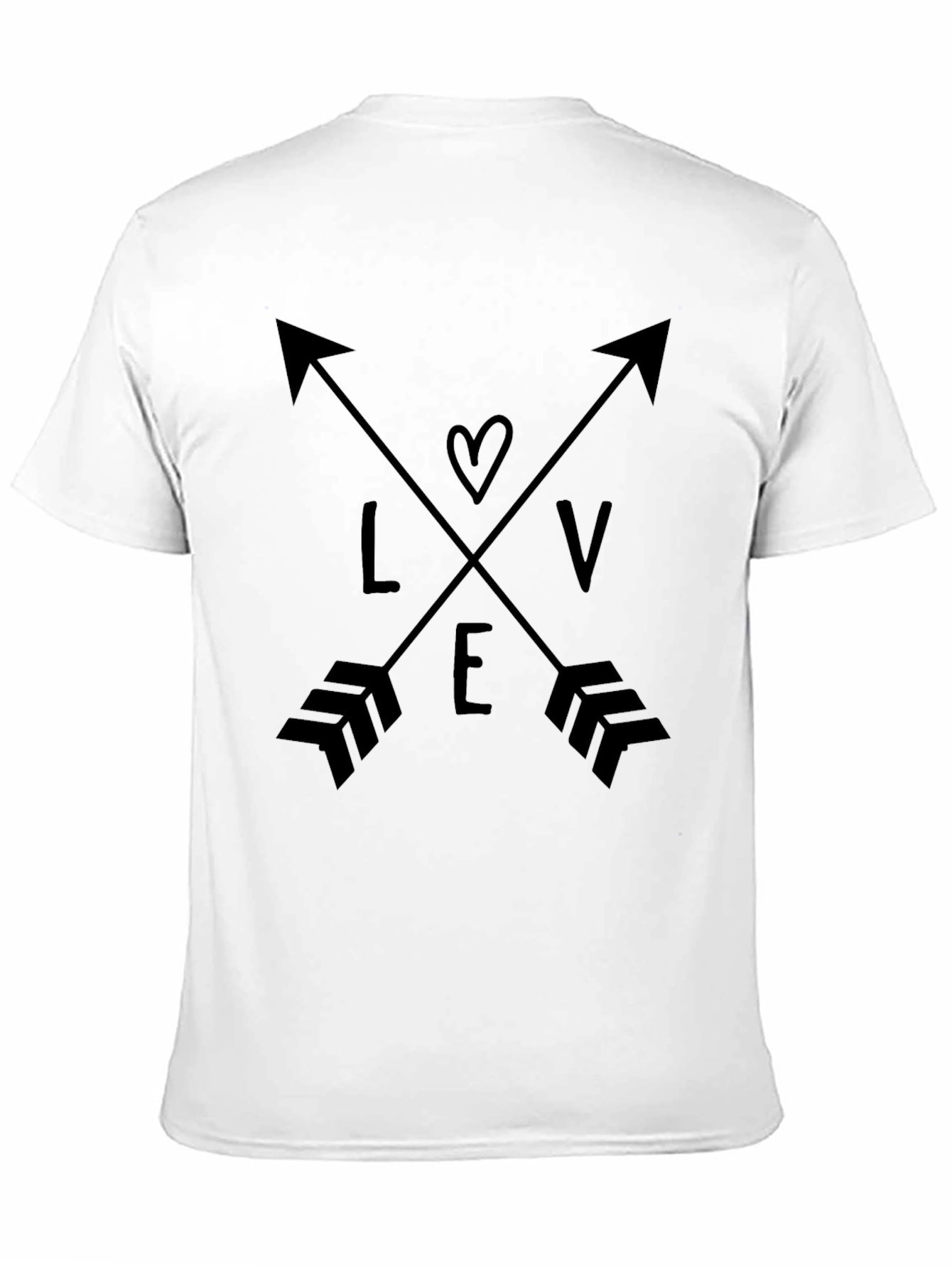 Love Arrow Graphic Black T-Shirt