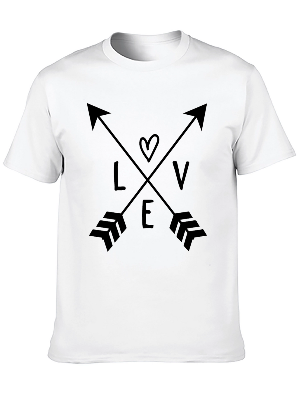Love Arrow Graphic Black T-Shirt