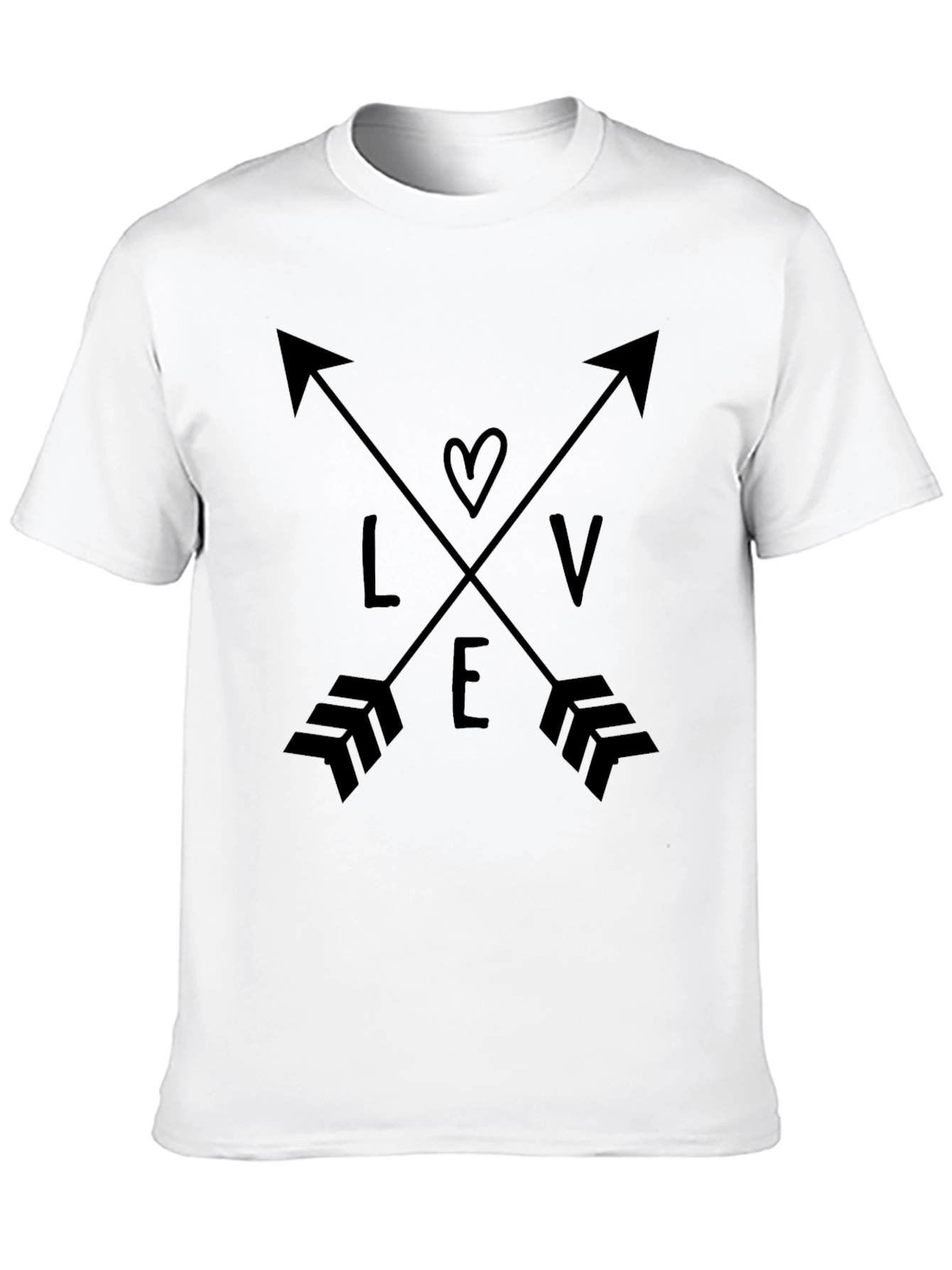 Love Arrow Graphic Black T-Shirt