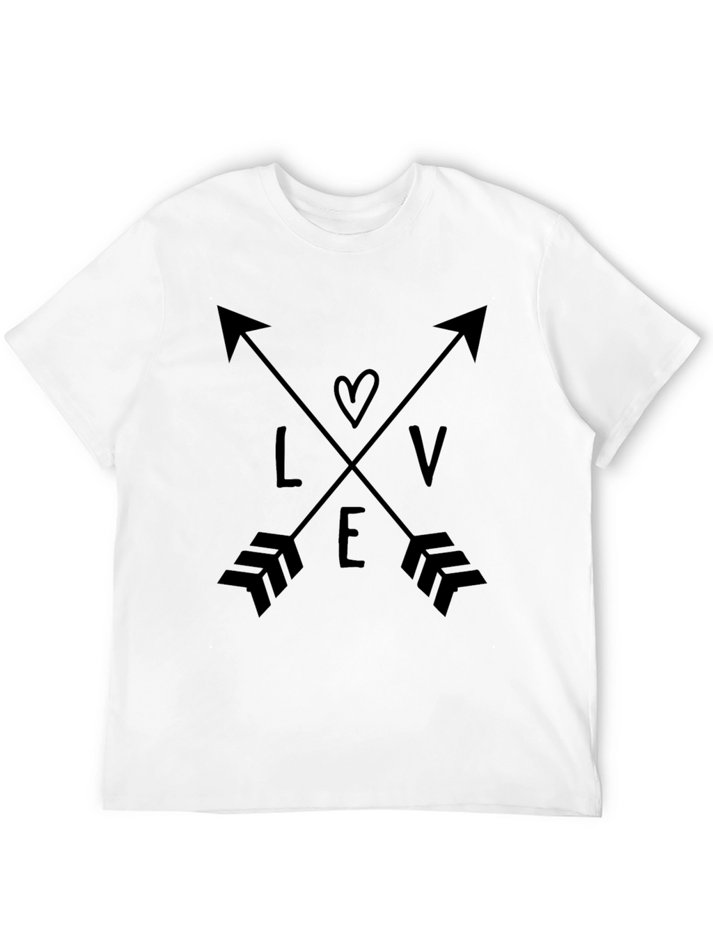 Love Arrow Graphic Black T-Shirt