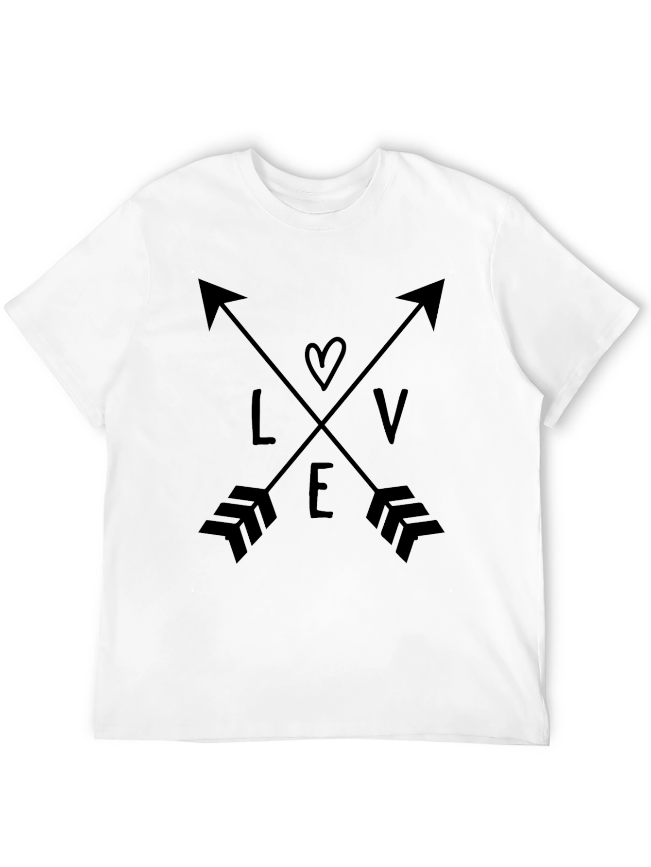 Love Arrow Graphic Black T-Shirt