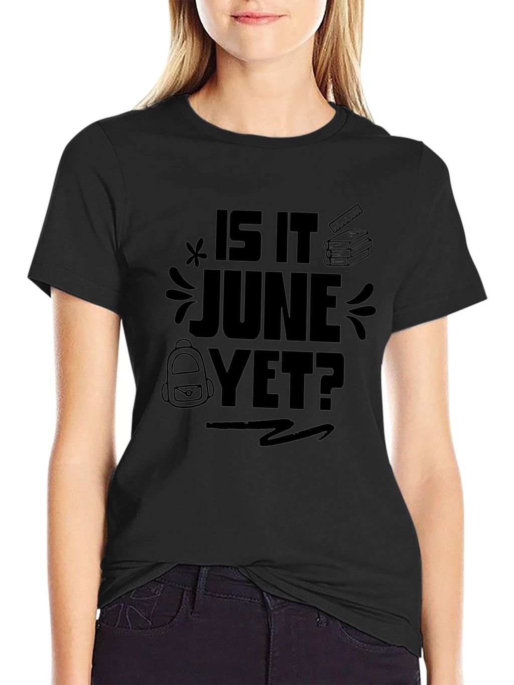 Is It June Yet? Black Graphic Tee