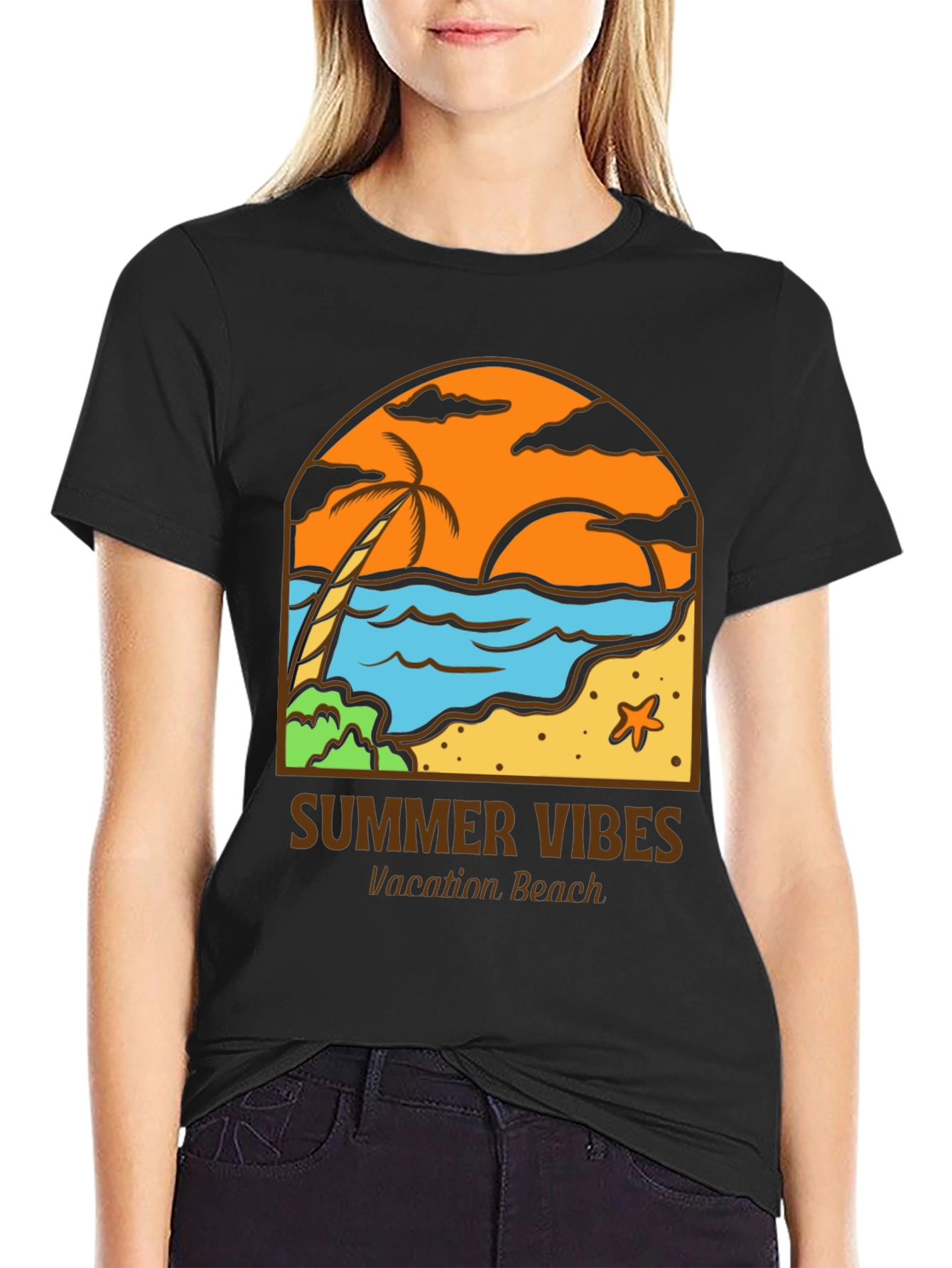 Summer Vibes Graphic Tee - Vacation Beach