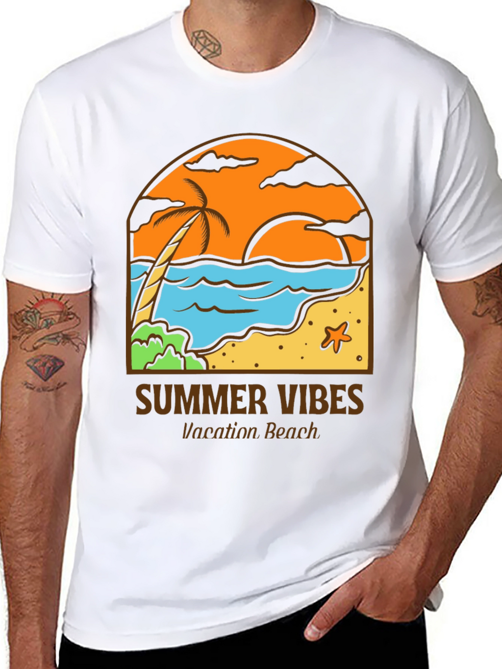 Summer Vibes Graphic Tee - Vacation Beach