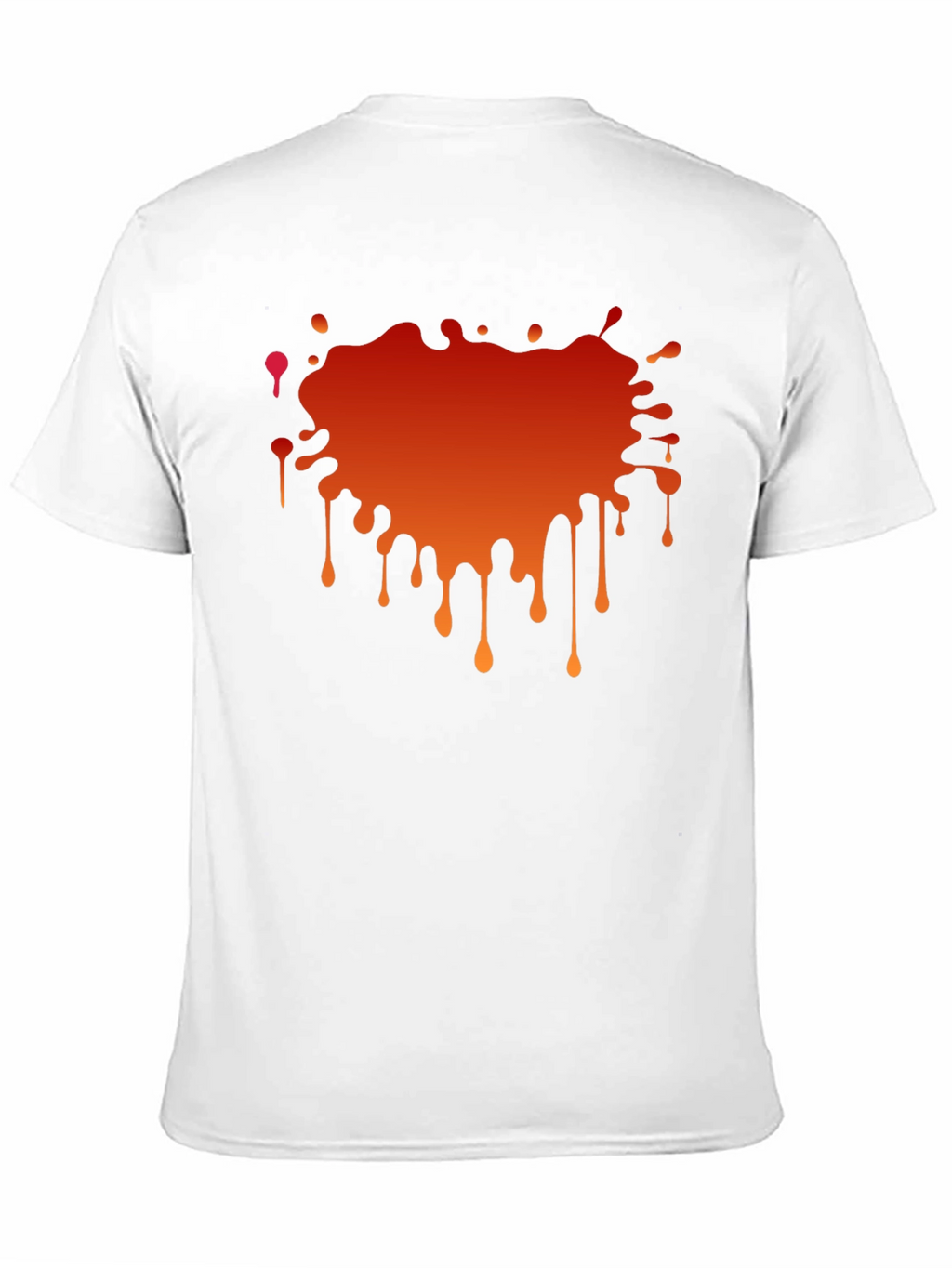 Black T-Shirt with Abstract Orange Gradient Graphic