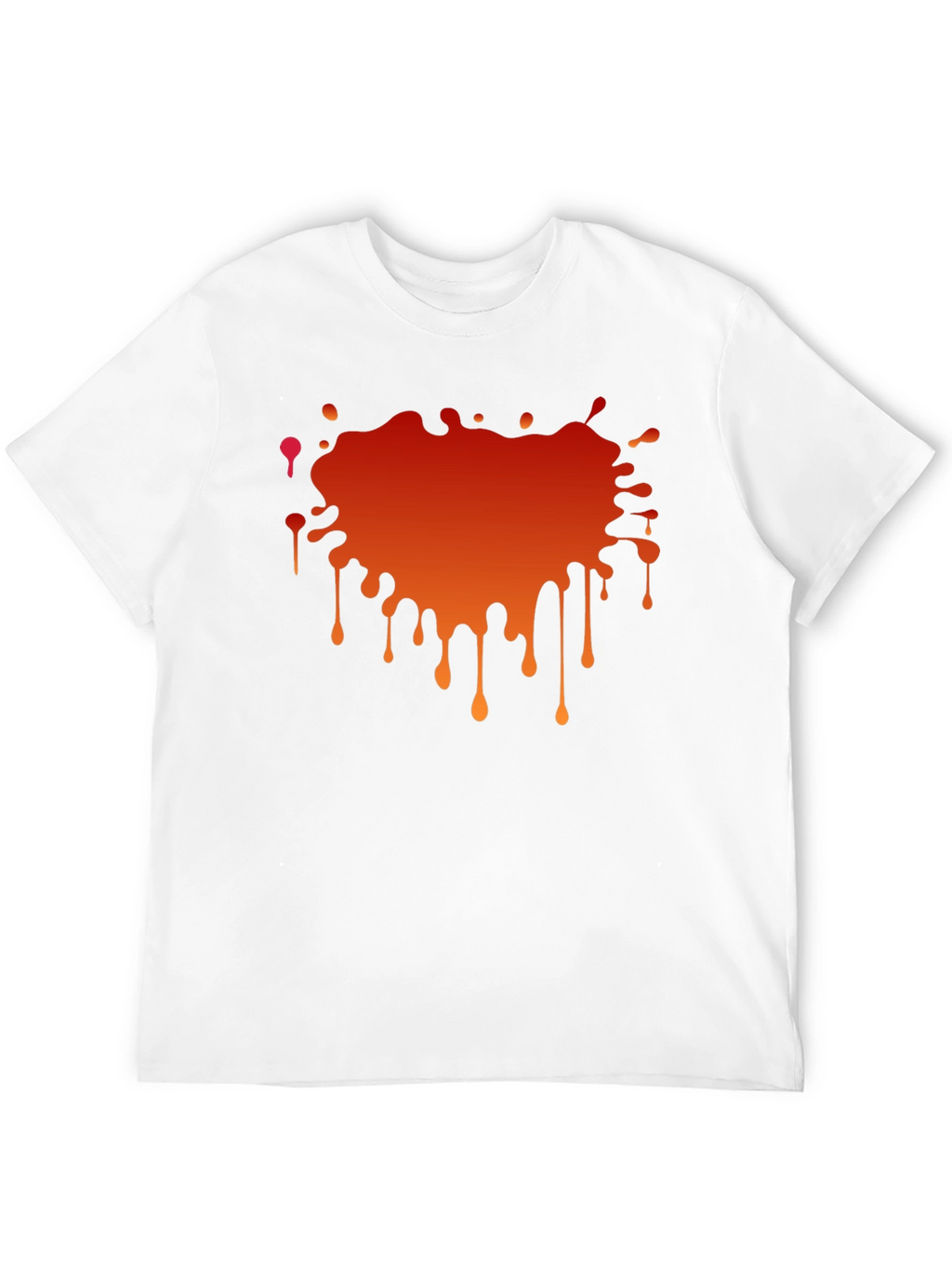 Black T-Shirt with Abstract Orange Gradient Graphic