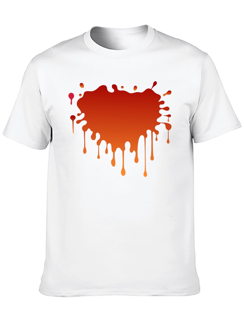Black T-Shirt with Abstract Orange Gradient Graphic