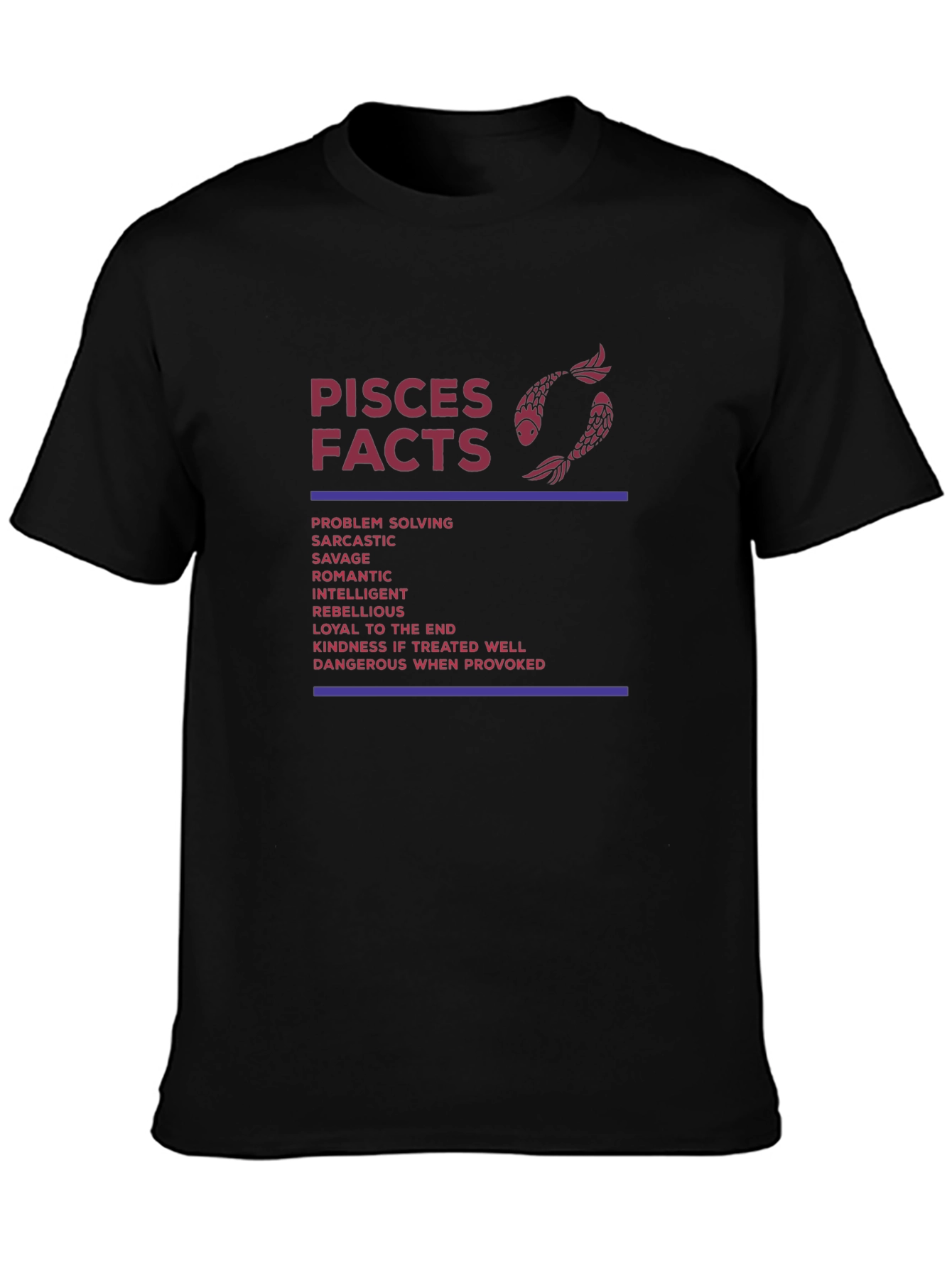 Pisces Facts Graphic Tee - Astrology T-Shirt