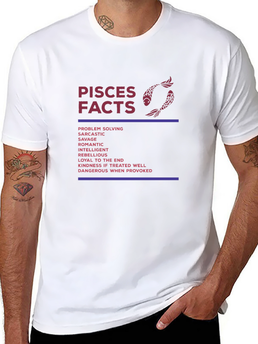 Pisces Facts Graphic Tee - Astrology T-Shirt