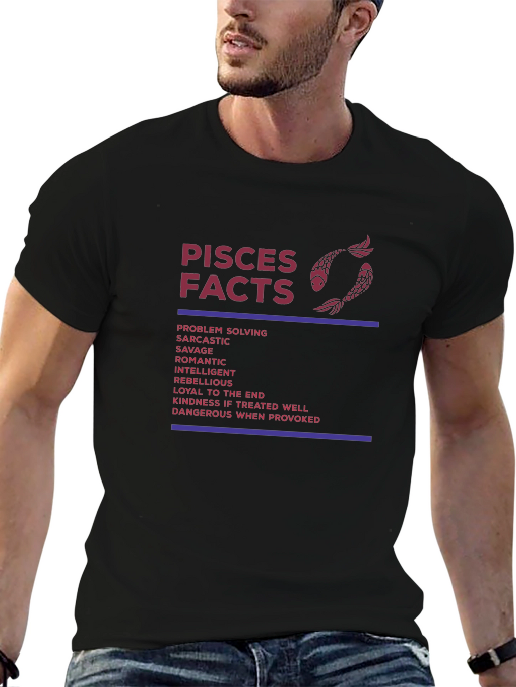Pisces Facts Graphic Tee - Astrology T-Shirt