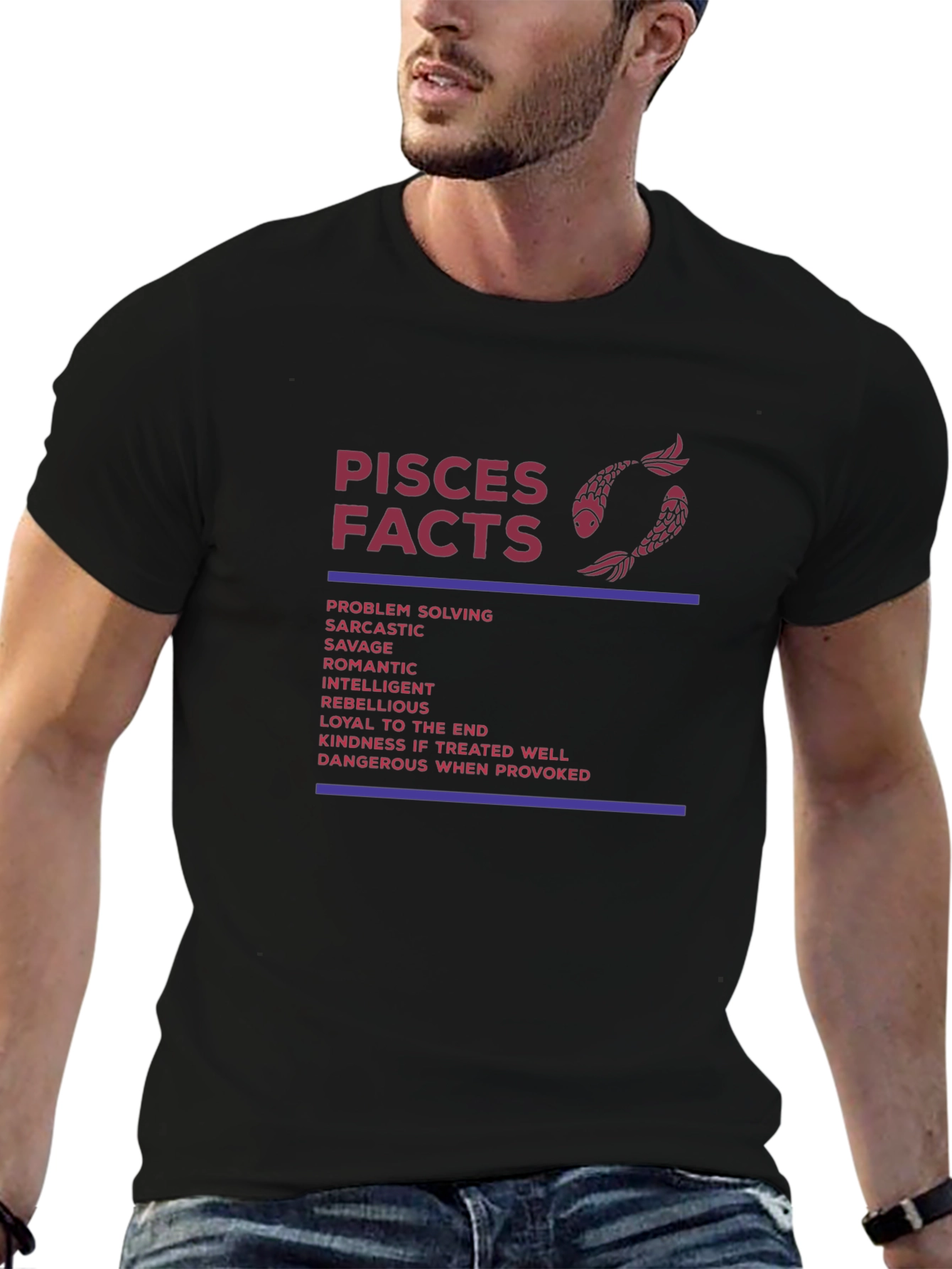 Pisces Facts Graphic Tee - Astrology T-Shirt