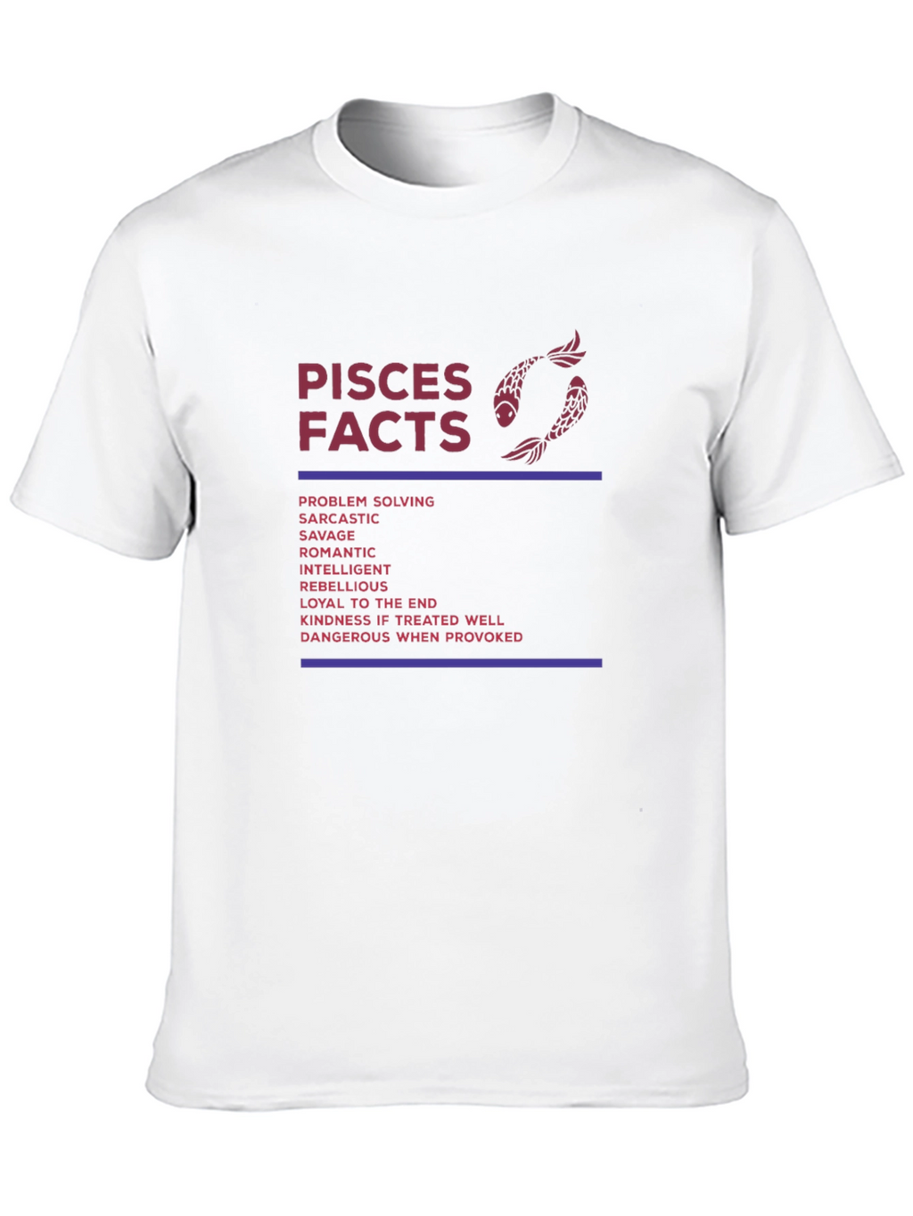 Pisces Facts Graphic Tee - Astrology T-Shirt