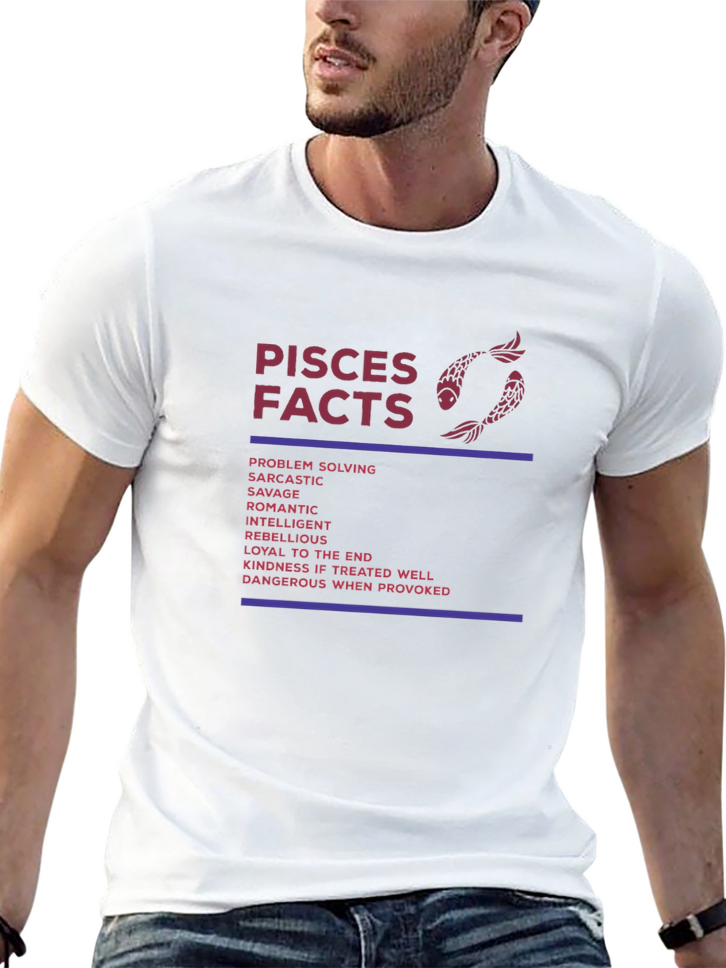 Pisces Facts Graphic Tee - Astrology T-Shirt