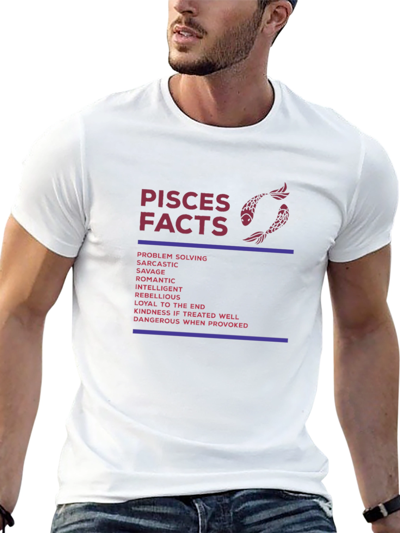 Pisces Facts Graphic Tee - Astrology T-Shirt