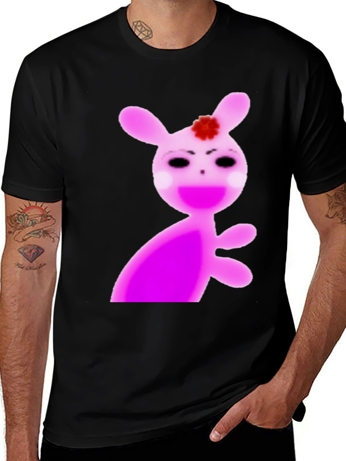 Creepy Cute Pink Bunny T-Shirt